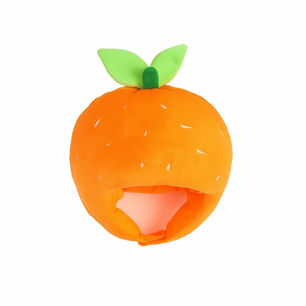 

Cute Cartoon Design Fruit Hat Adjustable Soft Orange Hat Watermelon Hat Unisex