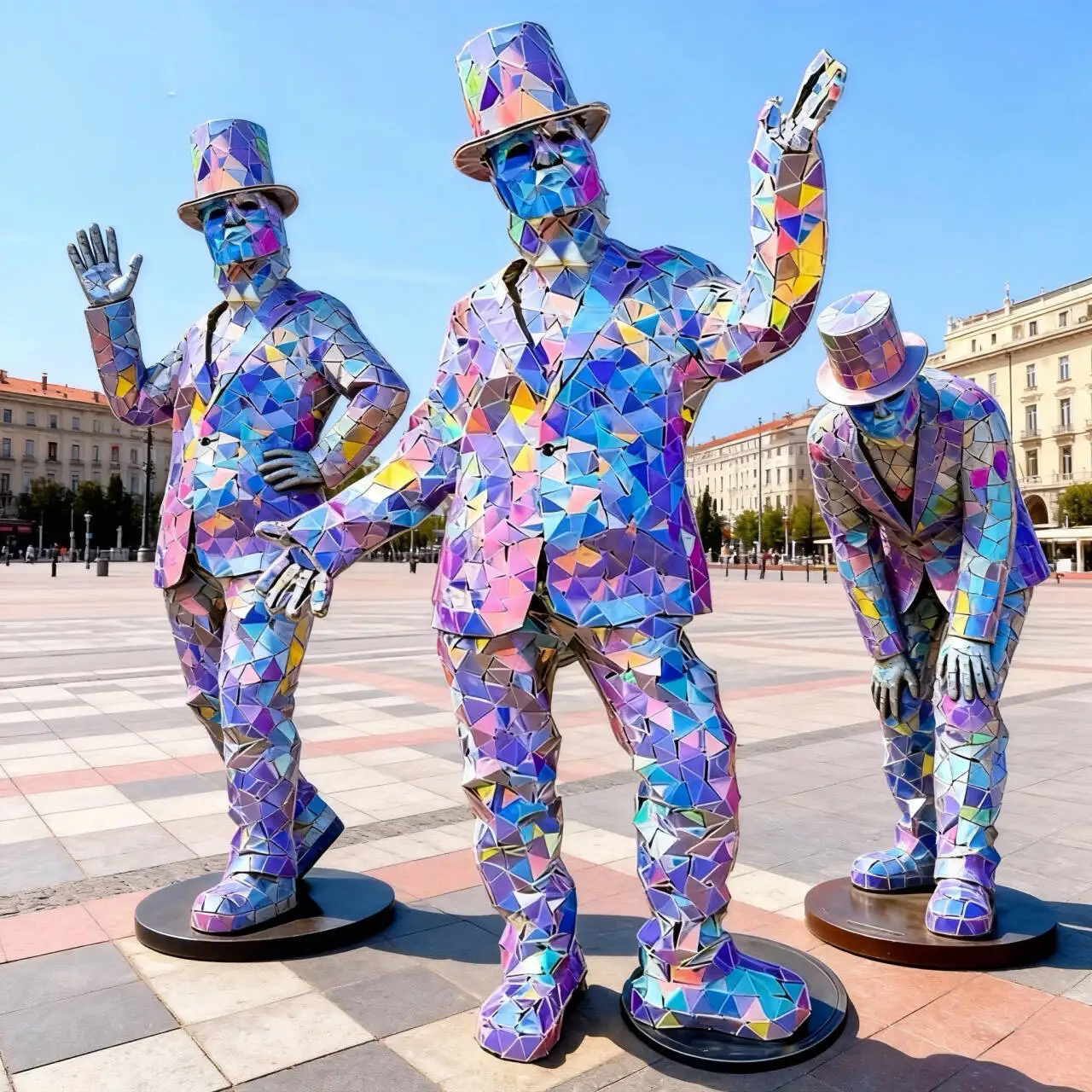 

Hand Sewn Mirror Suit Men Shiny Stage Performance Costume Nightclub Party Outfit Halloween Mirror Clothing with Colorful Mirror