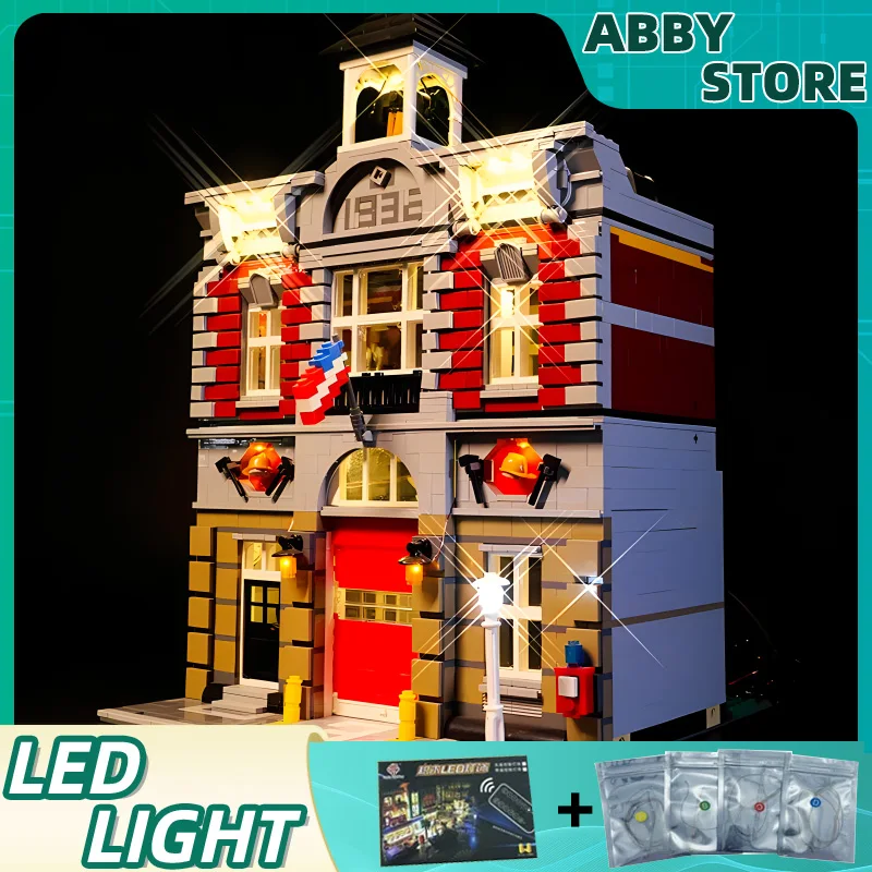 Kit de luz LED DIY para LEGO 10197, estación de bomberos, juego de bloques de construcción (solo luz LED, sin modelo de bloques)