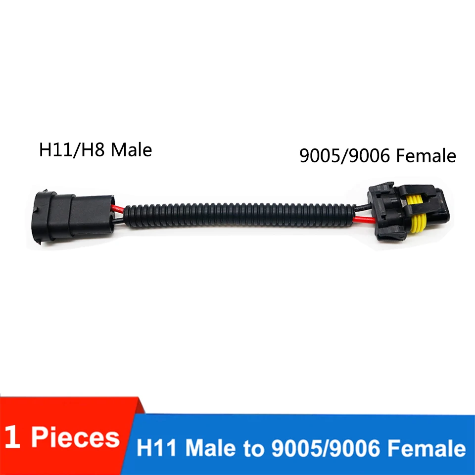 1PC H11 9005/9006 9007 H4 H13 adapter Male Female Conversion Connector Wiring Harness Headlight Fog Light Plug Cable Socket Wire