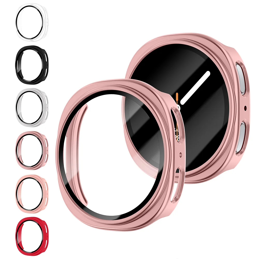 Cases for Samsung Galaxy Watch 8 44mm 40mm PC cover bumper screen protector Tempered Glass shell+film Galaxy watch 8 Accessories