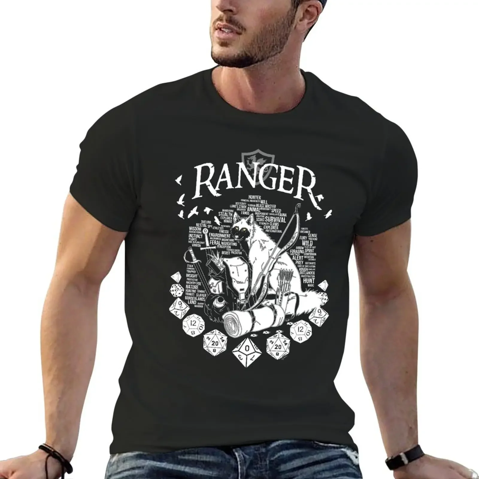 

RPG Class Series: Ranger - White Version T-Shirt blanks vintage graphic tee tshirts for men