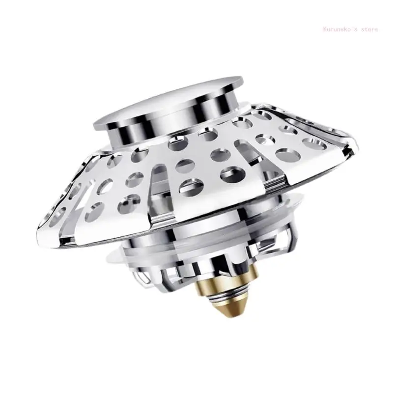 Bath Drain Plug with Hair Strainer Bath Drain Stopper for Standard Bathtubs Holes