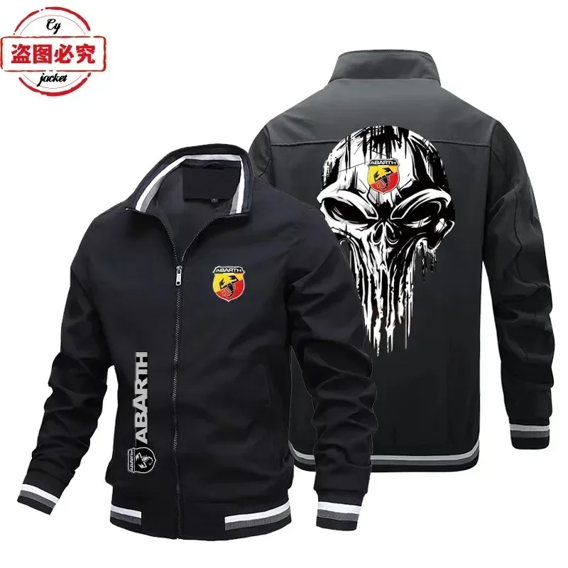 Veste à logo ABARTH, veste ample à manches longues pour homme, col montant, veste de travail ABARTH,
