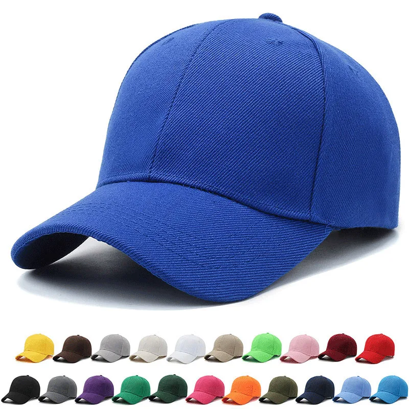 Unisex Cap Casual Plain Baseball Cap Adjustable Snapback Hats For Women Men Hip Hop Cap Street Dad Hat Simple Style Solid Color