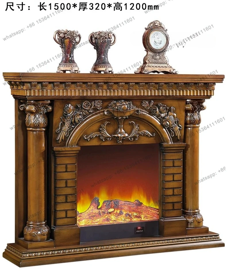 European Roman column fireplace antique fashion electric fireplace American decorative heating creative art
