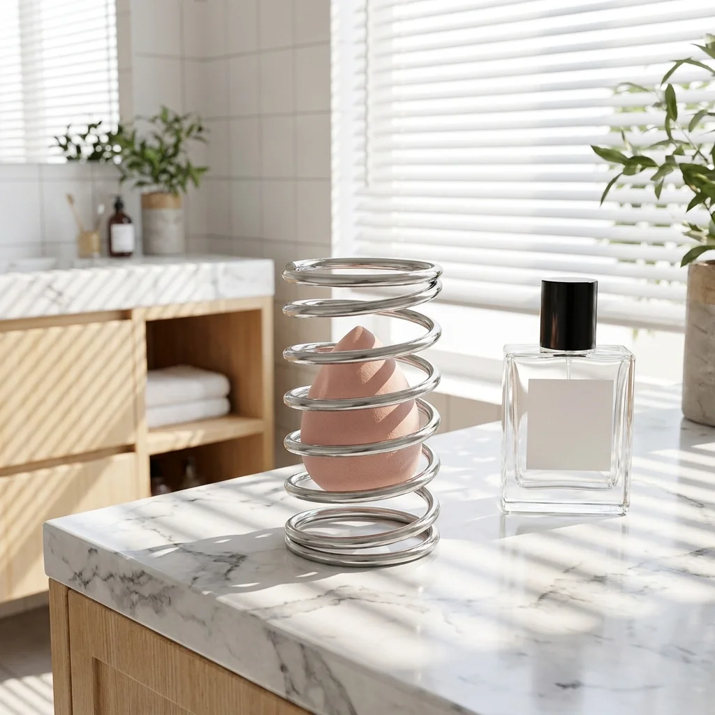 Iron Hollow Storage Rack Minimalist Desktop Toothbrush Holder Makeup Brush Pen Holder Decor