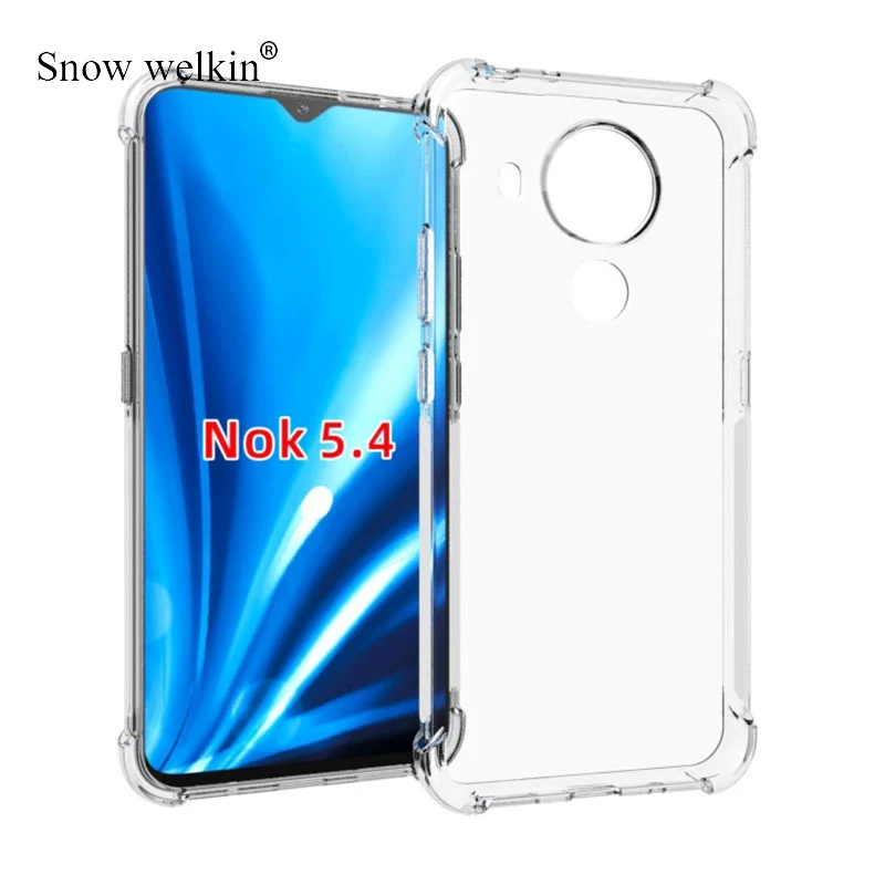 For Nokia 5.4 3.4 2.4 Case Airbags Buffer Full Protection Case For Nokia 5.4 3.4 2.4 Case Clear Soft TPU Shockproof Back Cover