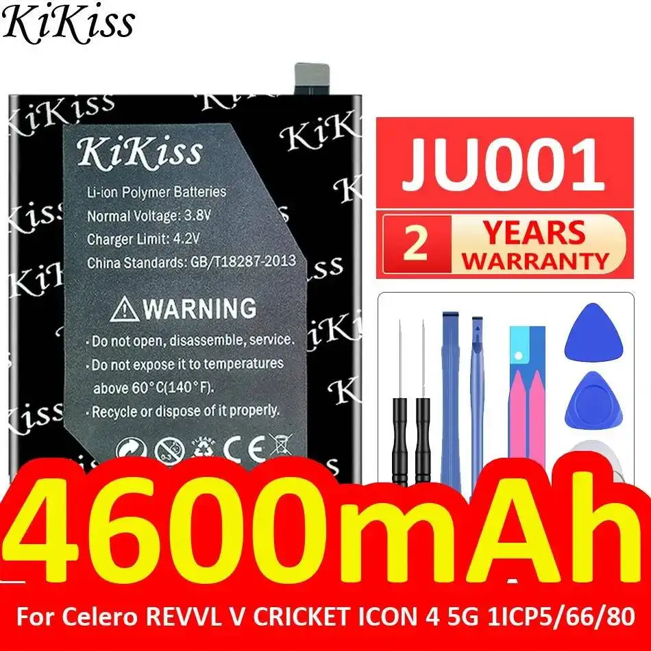 4600mAh Mobile Phone Battery JU001 For Celero Revvl V Cricket Icon 4 5G 1ICP5 66 80 Safe