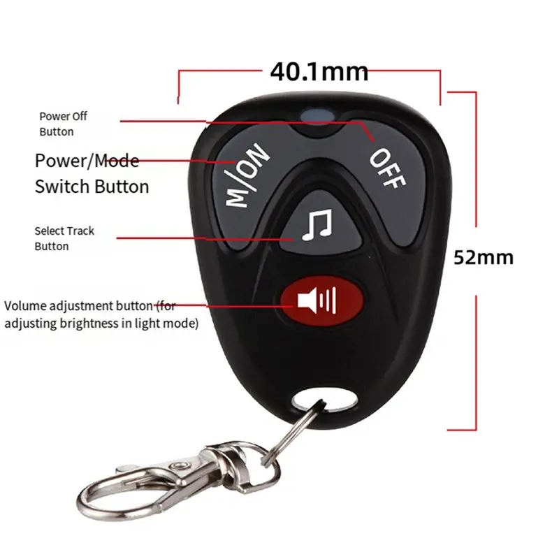 B76B Anti Theft Remote Control Voice Welcome Alarm Remote Control Waterproof Dustproof Anti Misoperation for Home Security