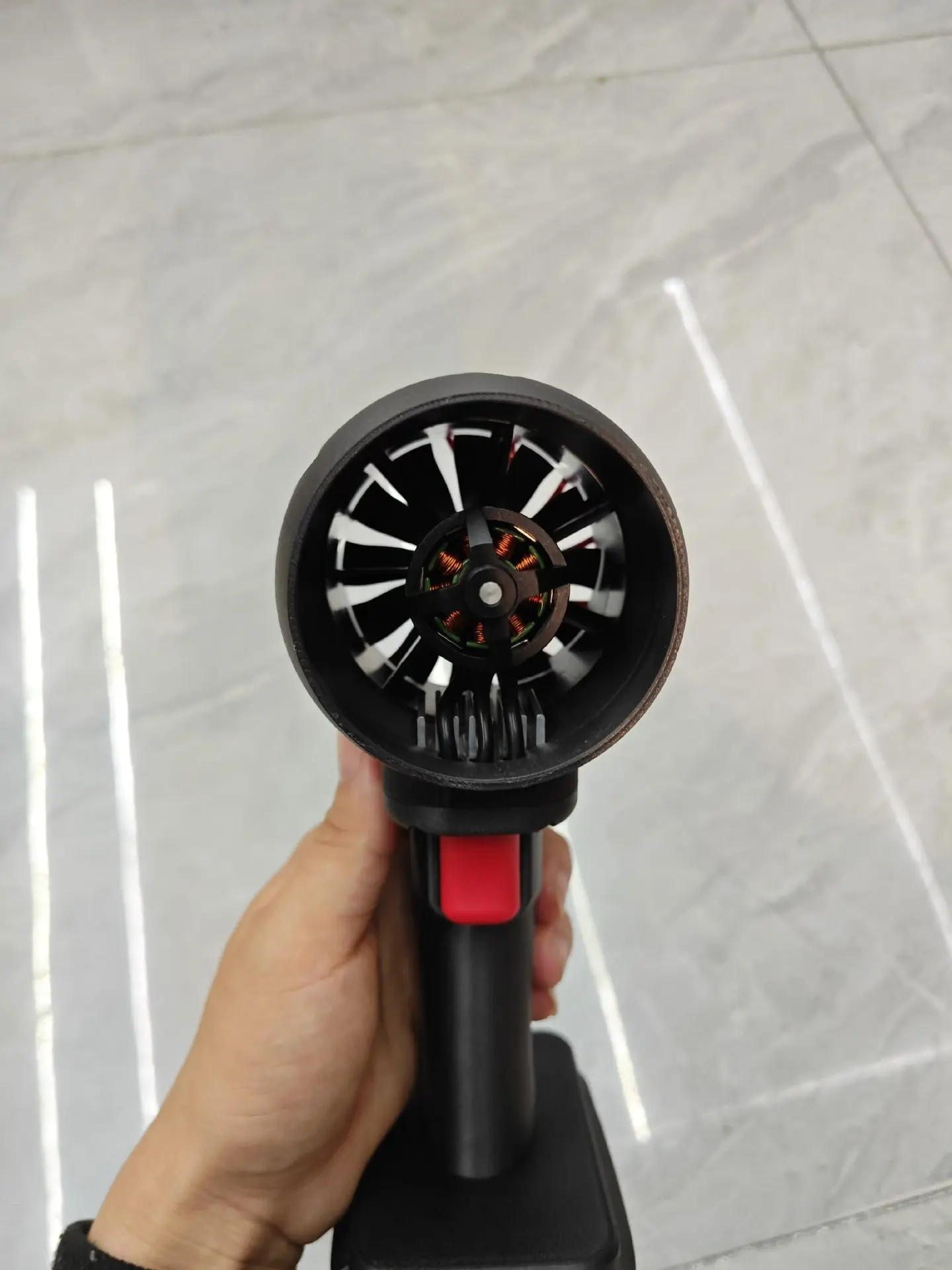 

64 мм 1100 Вт пневматический пистолет турбореактивный вентилятор жестокий вентилятор автомойка удаление снега осушитель воздуха для Makita/DeWalt/Milwaukee 12-24 В/баттеры