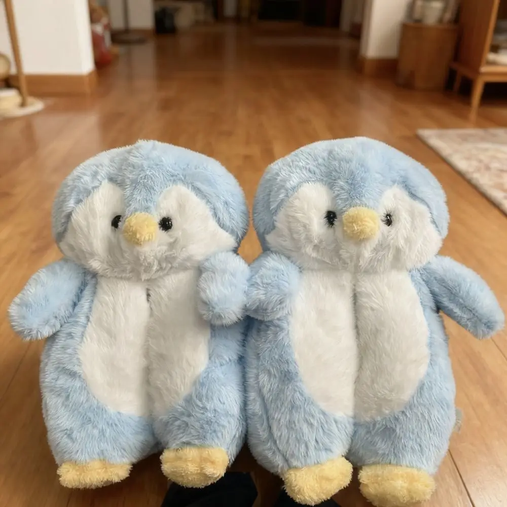 موضة الباندا كابيبارا نعال قماش ملابس منزلية الكرتون البطريق فروي النعال المضادة للانزلاق رشاقته الشتاء الدافئ أحذية قطنية زوجين #4