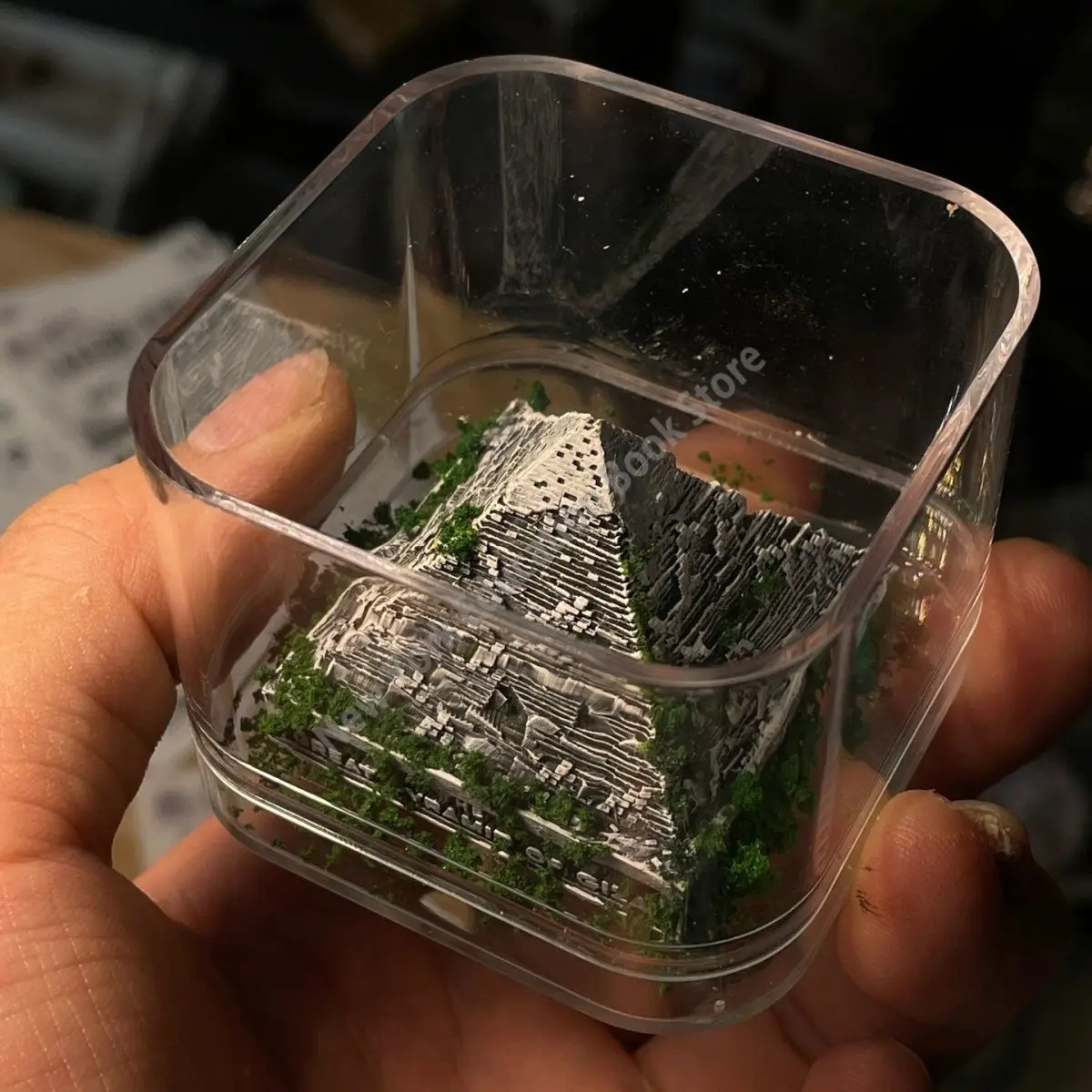 Miniature Geographical Landscape:Desktop Fish Tank Geography Ornaments,Geography Teaching Tools