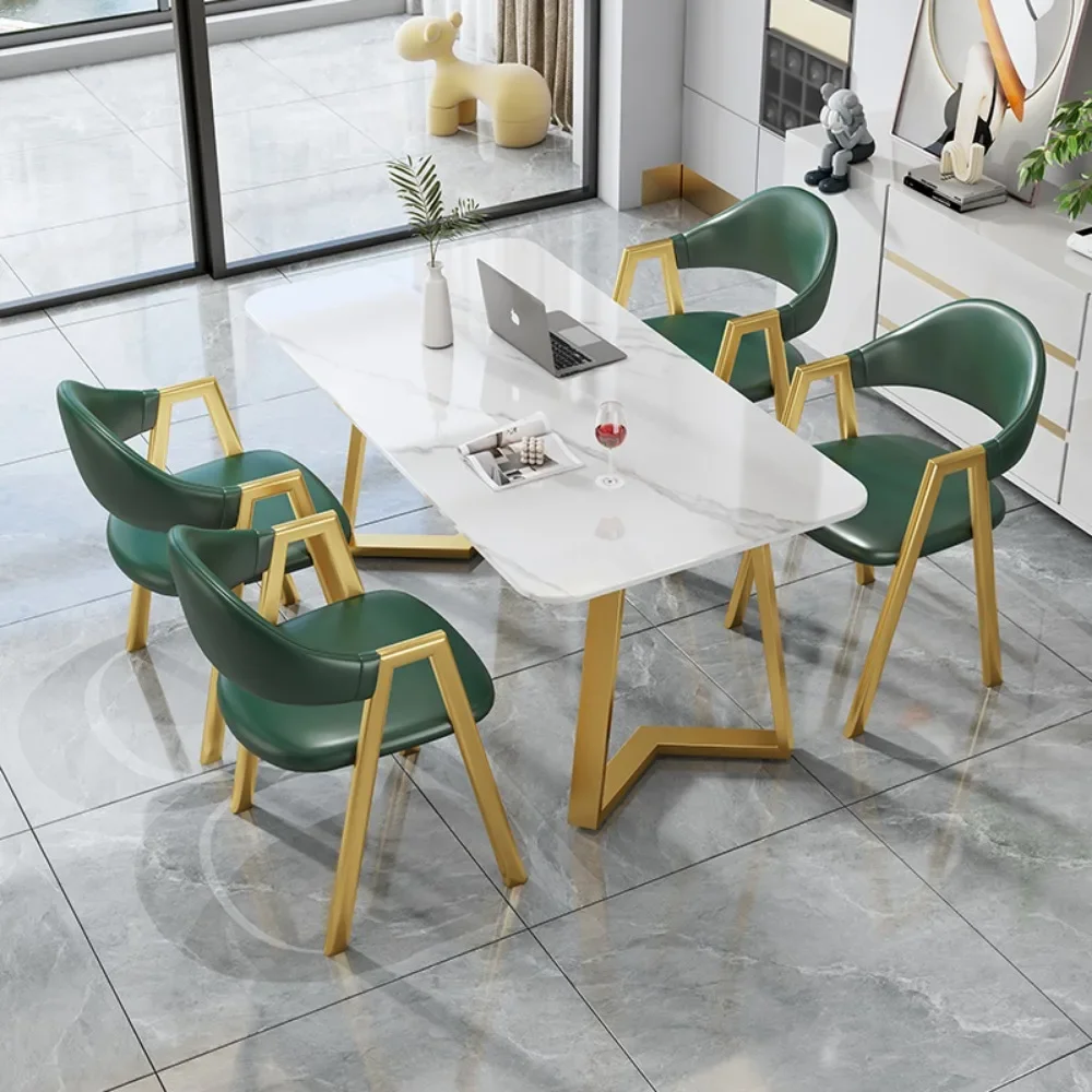 Modern Office Set Dining Table Nail Restaurant DesignItalian Dining Table Newclassic High Table A Manger Living Room Furniture