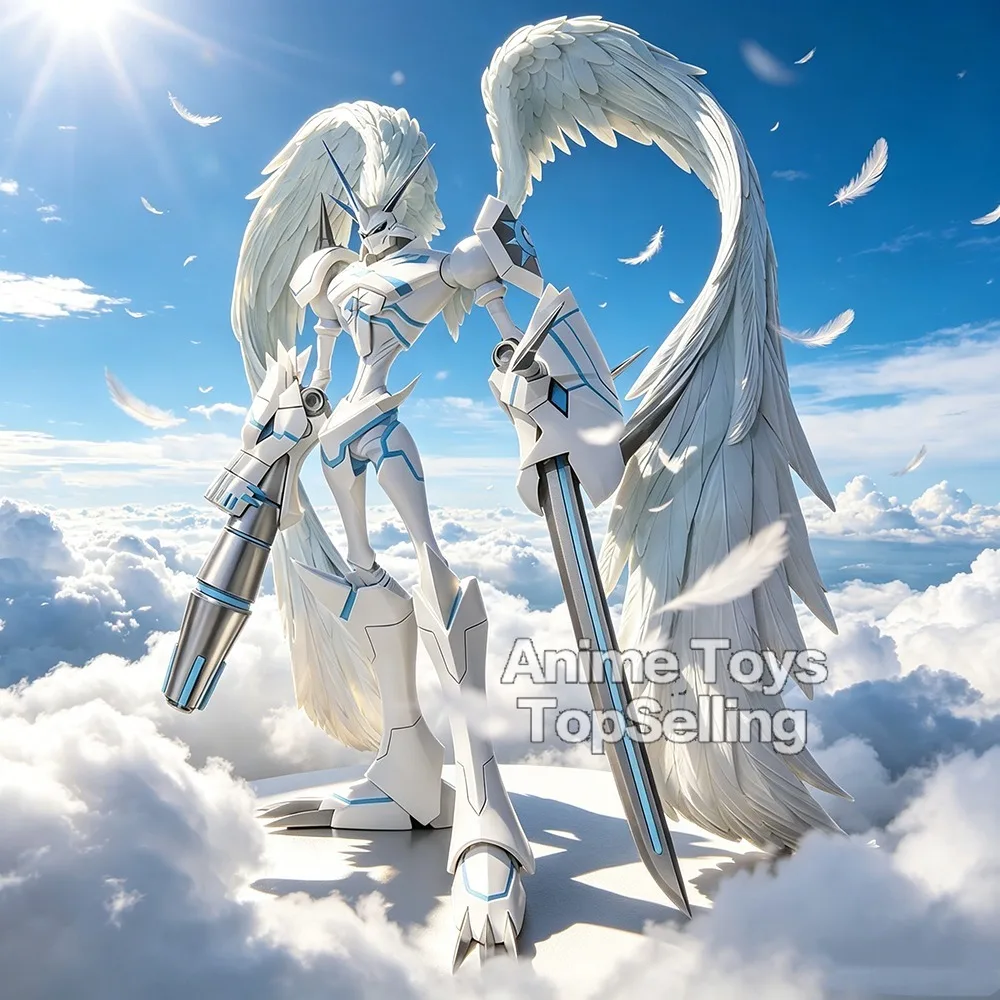 Figura de Ação Anime Digimon Adventure de 20cm/7.87in, Omegamon em Modo Misericordioso, Estátua de PVC, Modelo de Coleção, Brinquedos e Presentes