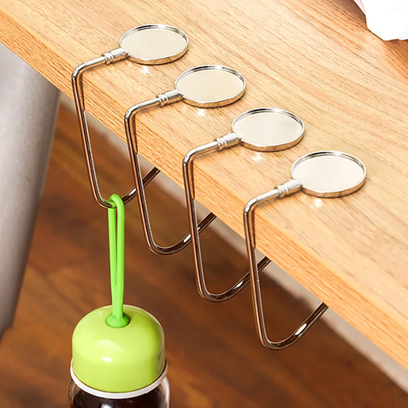 1PCS Portable Folding Bag Hook Hanger Purse Handbag Holders Foldable Table Hook Women Handbag Organizer Office Desk Side hook