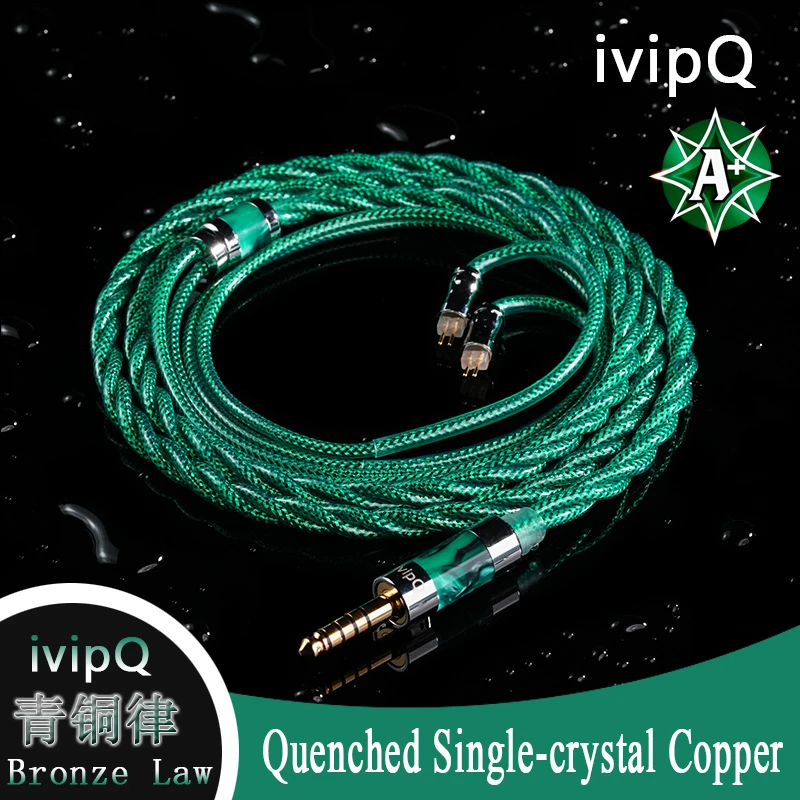 

ivipQ-Bronze Law Quenched Single Crystal Copper HiFi IEM Cable 3.5/4.4/2Pin 0.78mm/QDC/MMCX/IE900 Earphone Wire for SIVGA Que