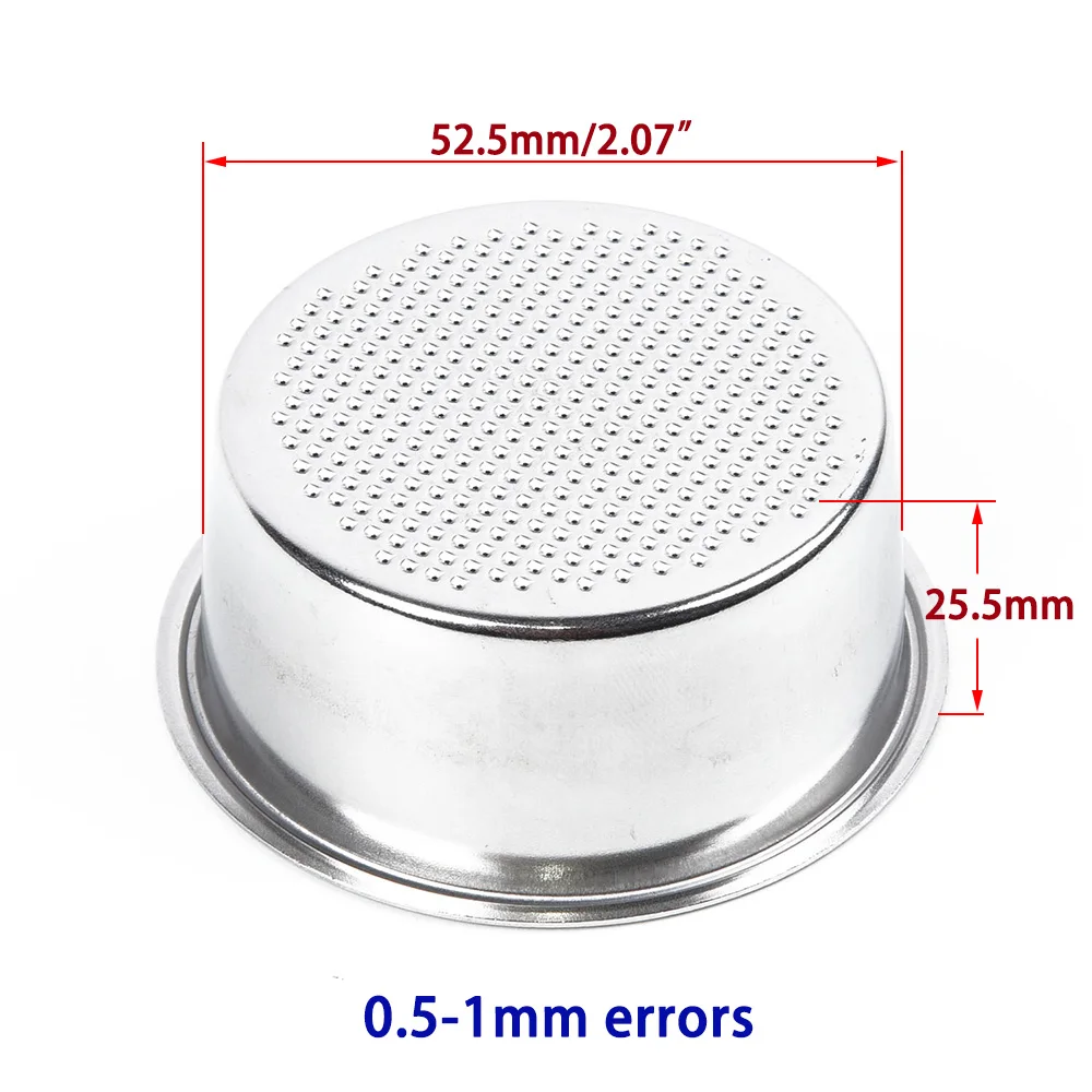 51mm Coffee Filter Basket Stainless Steel Replacement 0.3mm Hole 1/2/4Cup For Espresso Portafilter Tools Barista Accessories