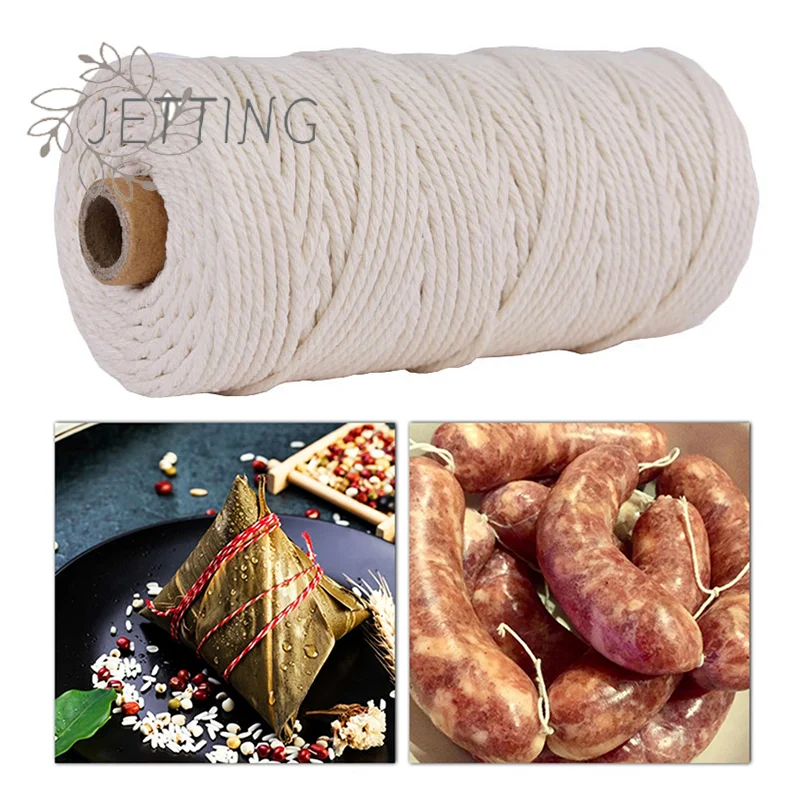 Cuerda de carnicero de 2mm de espesor, hilo de algodón, preparación de carne, trussing, pavo, cuerdas para barbacoa, carne, salchicha, lazo, 100 metros
