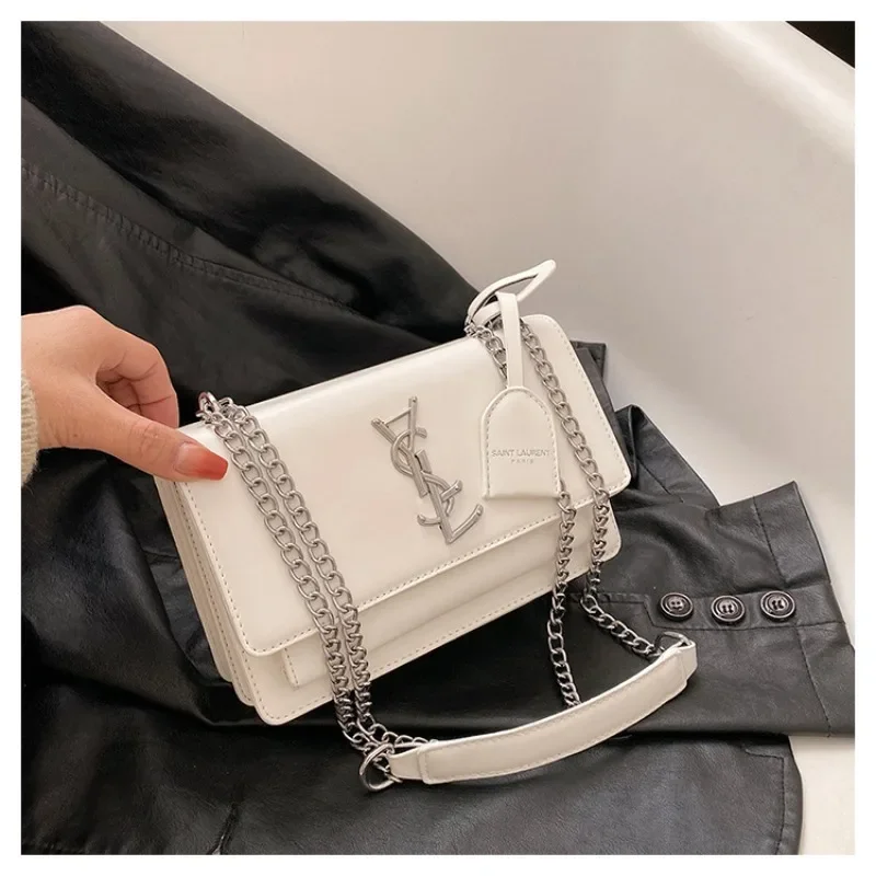 Women\'s New 2024 Design Sense Small Square Bag Korean Version Fashion Trend High Quality Single Shoulder Crossbody Bag Chain Bag