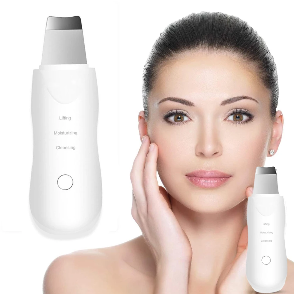 Épurateur de peau électrique à ultrasons, spatule vibrante pour le visage, dissolvant de points noirs, Lifting du visage, nettoyage, soins de la peau à ultrasons