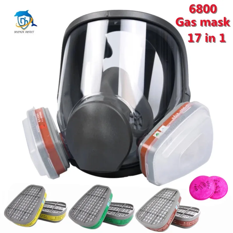 New chemical respirator 6800 dust respirator anti-fog full face mask filter for acid gas, welding spray paint insecticide