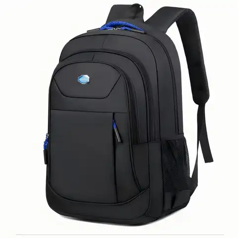 Homefish Men's Backpack Oxford Waterproof Backpack Business Computer Bag Leisure Travel Backpack High School Student Backpack
