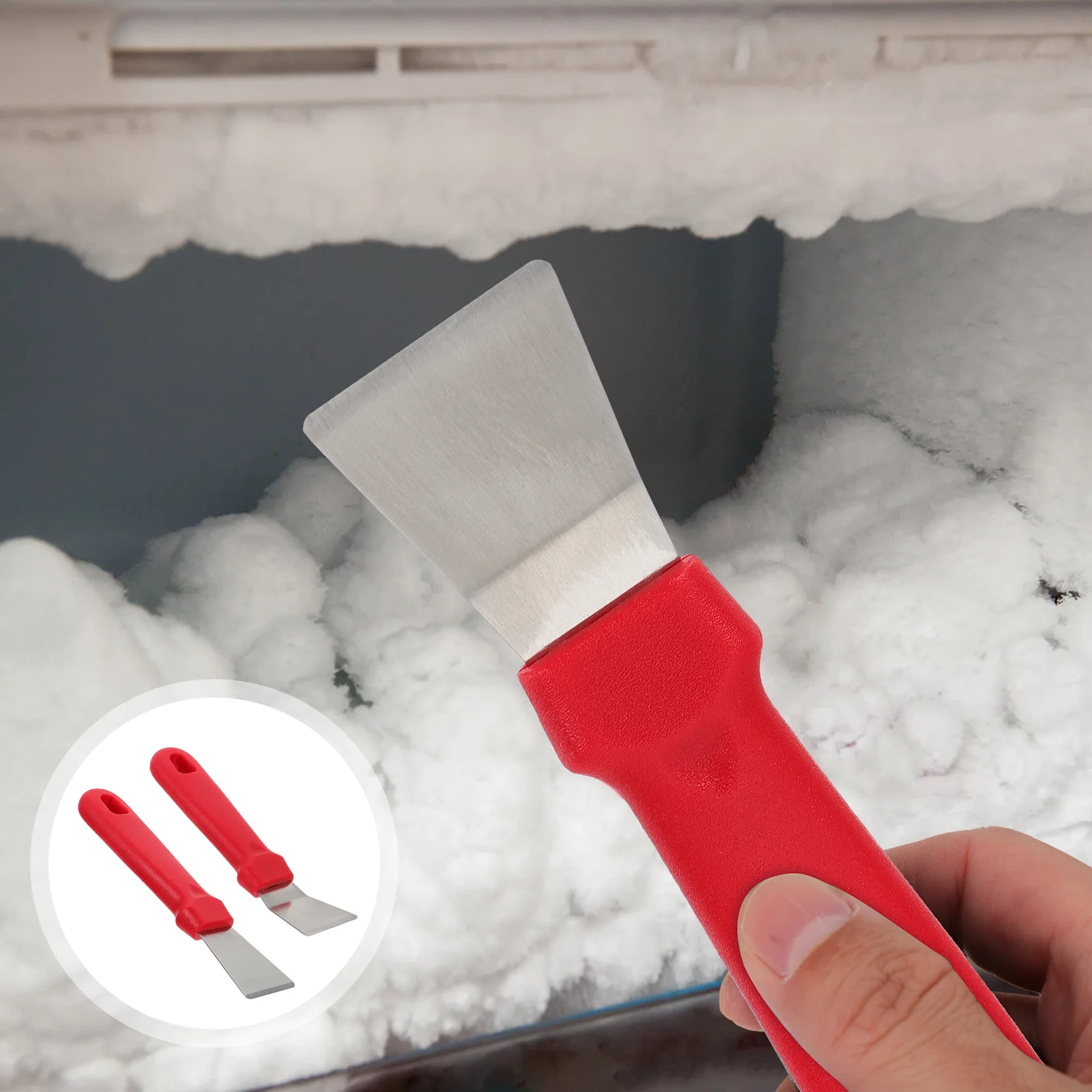 

4 PCS Refrigerators Deicing Defrost Ice Scraper Freezer Tool Household Removal Red Fridge