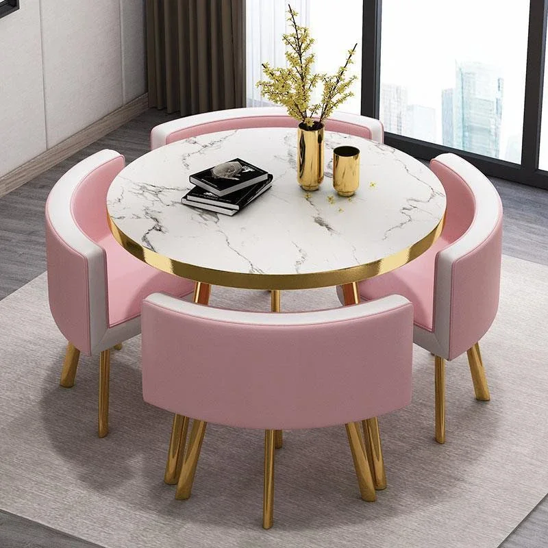 High quality Modern Design Style Round Table And Chairs Restaurant Furniture Set Cafe Fast Food   Chair For Coffee Shop