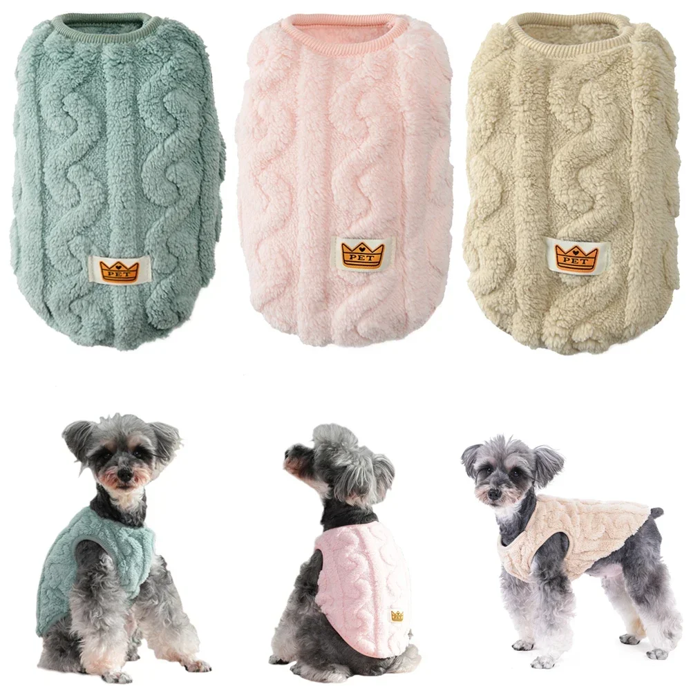 Morbido pile vestiti per cani per cani di piccola taglia gatti maglione autunno inverno caldo cucciolo gilet abbigliamento bulldog francese Yorkshire costume per animali domestici