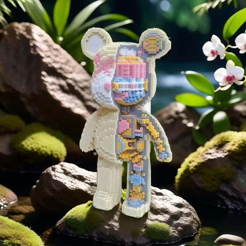 ตัวต่อหมีกลไก 3 มิติ 5846 ชิ้น ของตกแต่งบล็อกตัวต่อ ของตกแต่งสร้างสรรค์และของตกแต่งห้อง เหมาะสำหรับวันเกิด/วันฮาโลวีน/วันวาเลนไทน์