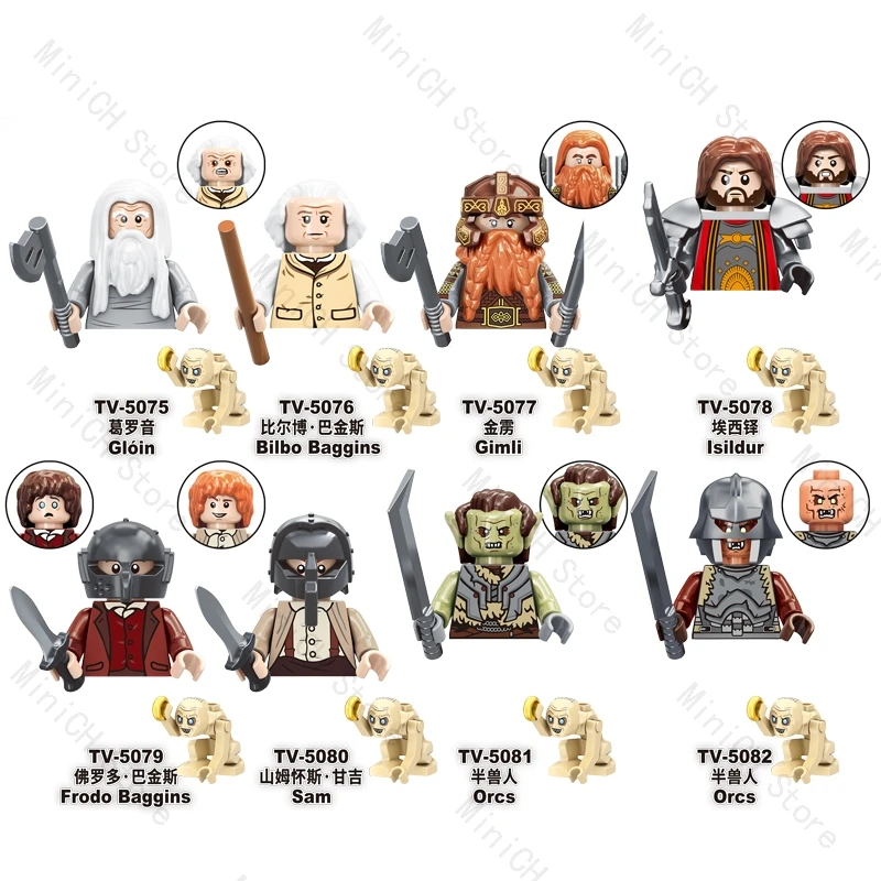 TV8403TV6410 anneaux de seigneur elfes Orcs armée nain Rohan Mini figurines de jouets d'action blocs de construction jouets d'assemblage pour enfants cadeau d'anniversaire
