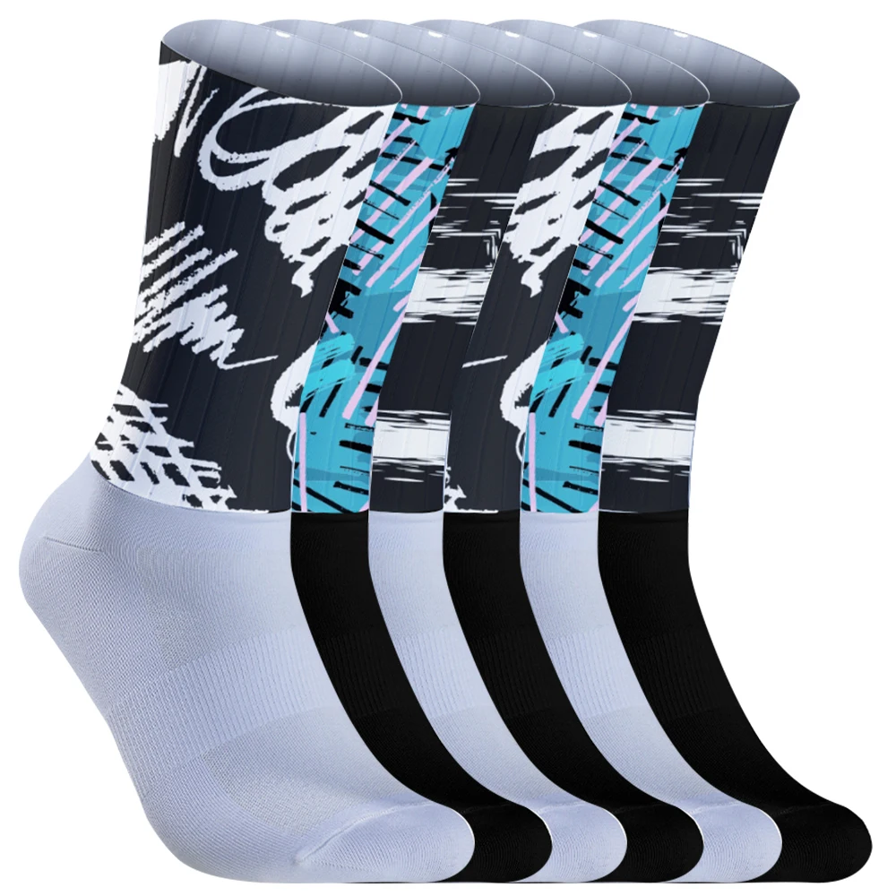 

2025 Новые велосипедные носки со светоотражающими полосками для ночной езды, дышащие и впитывающие пот, предупреждающие о безопасности, двойная гарантия