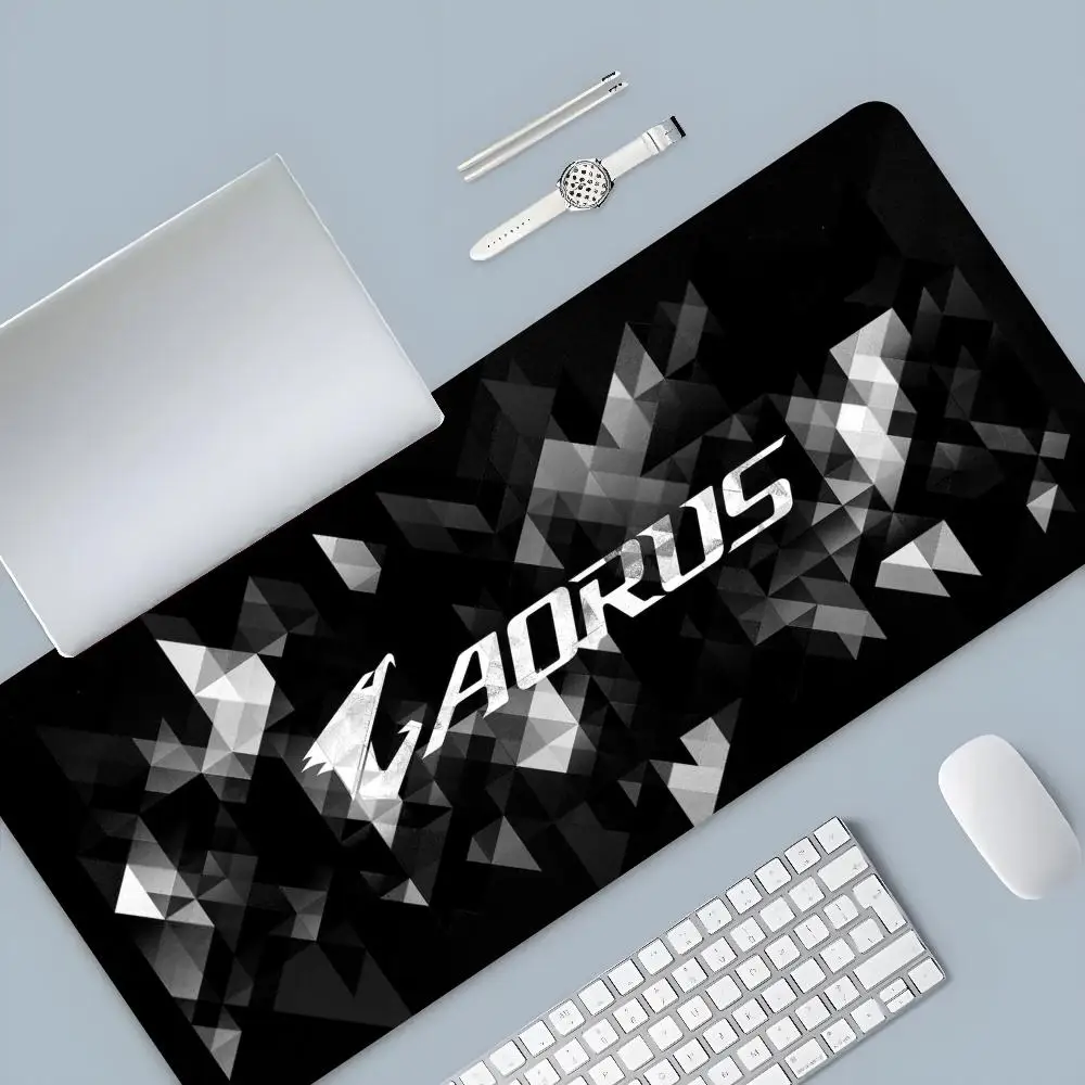A-Aorus Game Mouse Pad Cartoon Lockedge Large Gaming Pad Computer Gamer Keyboard Mouse Mat Desk Mousepad for PC Desk Pad