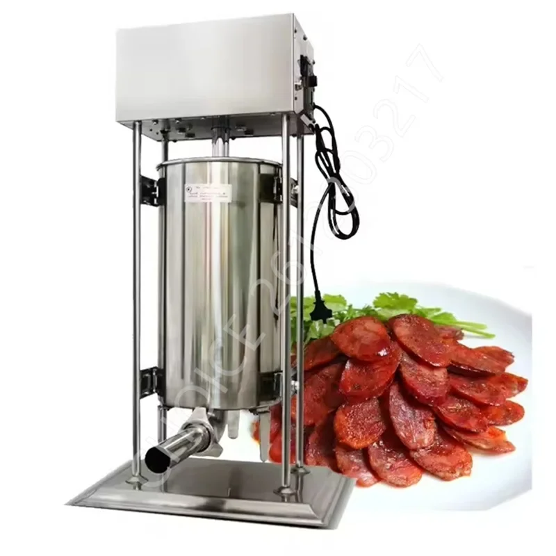 Máquina eléctrica automática para hacer salchichas, embutidor de acero inoxidable, procesamiento de carne de cocina, 110/220V