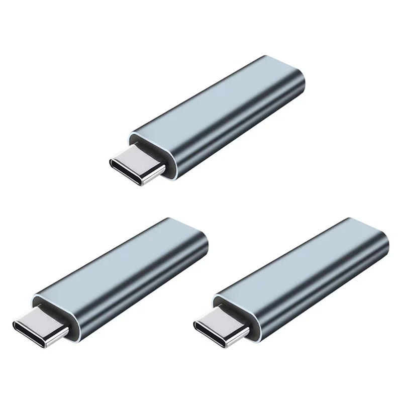 3x usb tipo-c adaptador de exibição virtual dc edid manequim plug headless display fantasma emulador carga manequim 4k @ 60hz