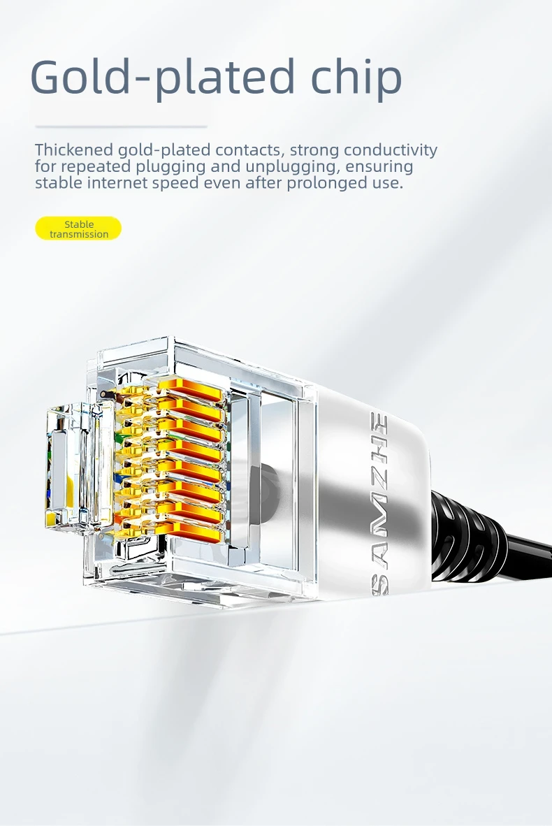 SAMZHE Cat6A Ethernet-Kabel Cat6 Lan UTP Netzwerk-Patchkabel für PS PC Internet Modem Router Gigabit Cat 6-Kabel Ethernet – Detail 11