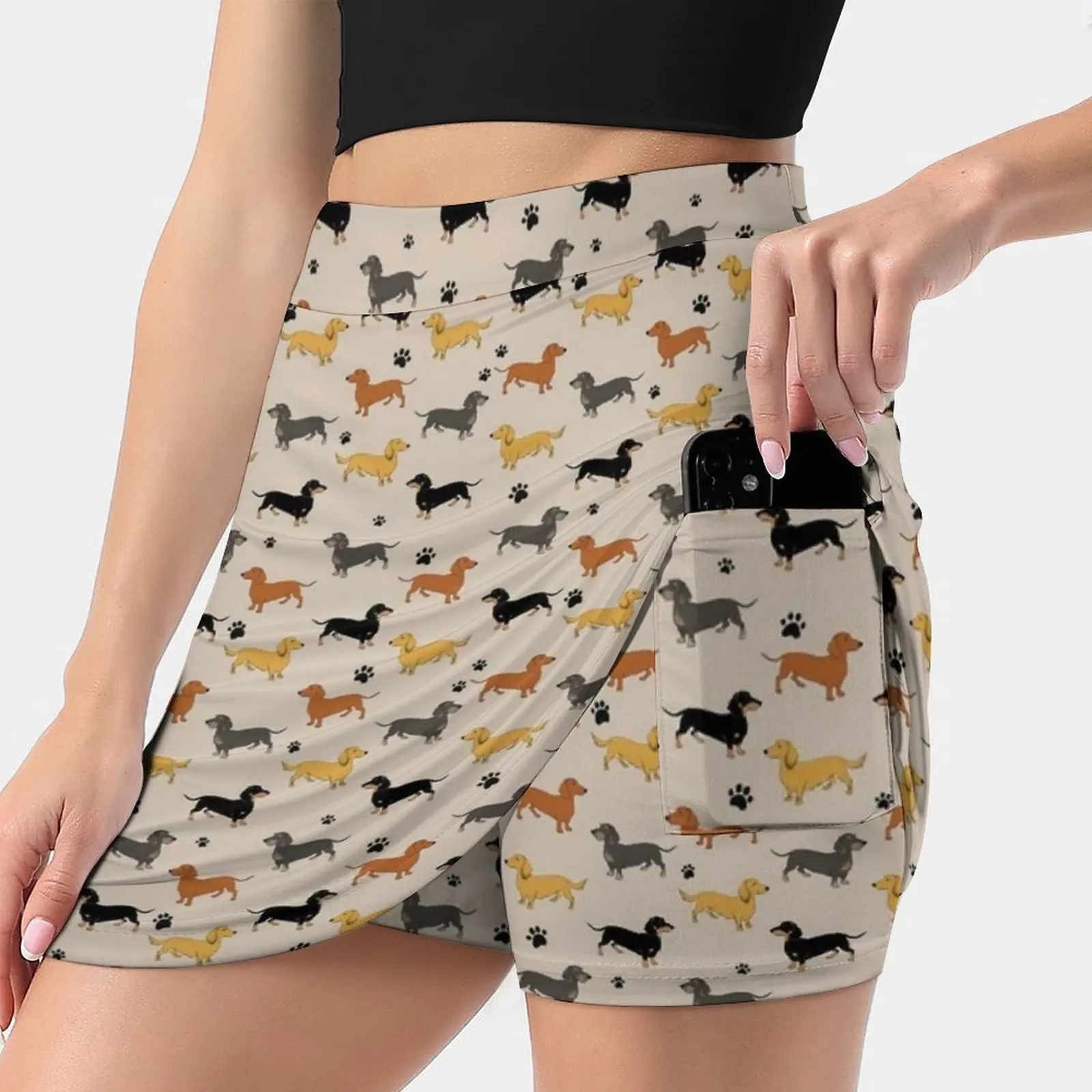 

Weenie Weenies ( Dachshund Sausage Dog ) Women's skirt Y2K Summer Clothes 2022 Kpop Style Trouser Skirt With Pocket Dog Sausage