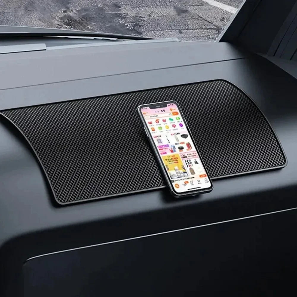 Tapete Antiderrapante para Carro, Almofadas de PVC Adesivas Resistentes ao Calor, Suporte para Celular e Óculos de Sol no Painel do Carro, Acessório de Estilo para Interior Automotivo