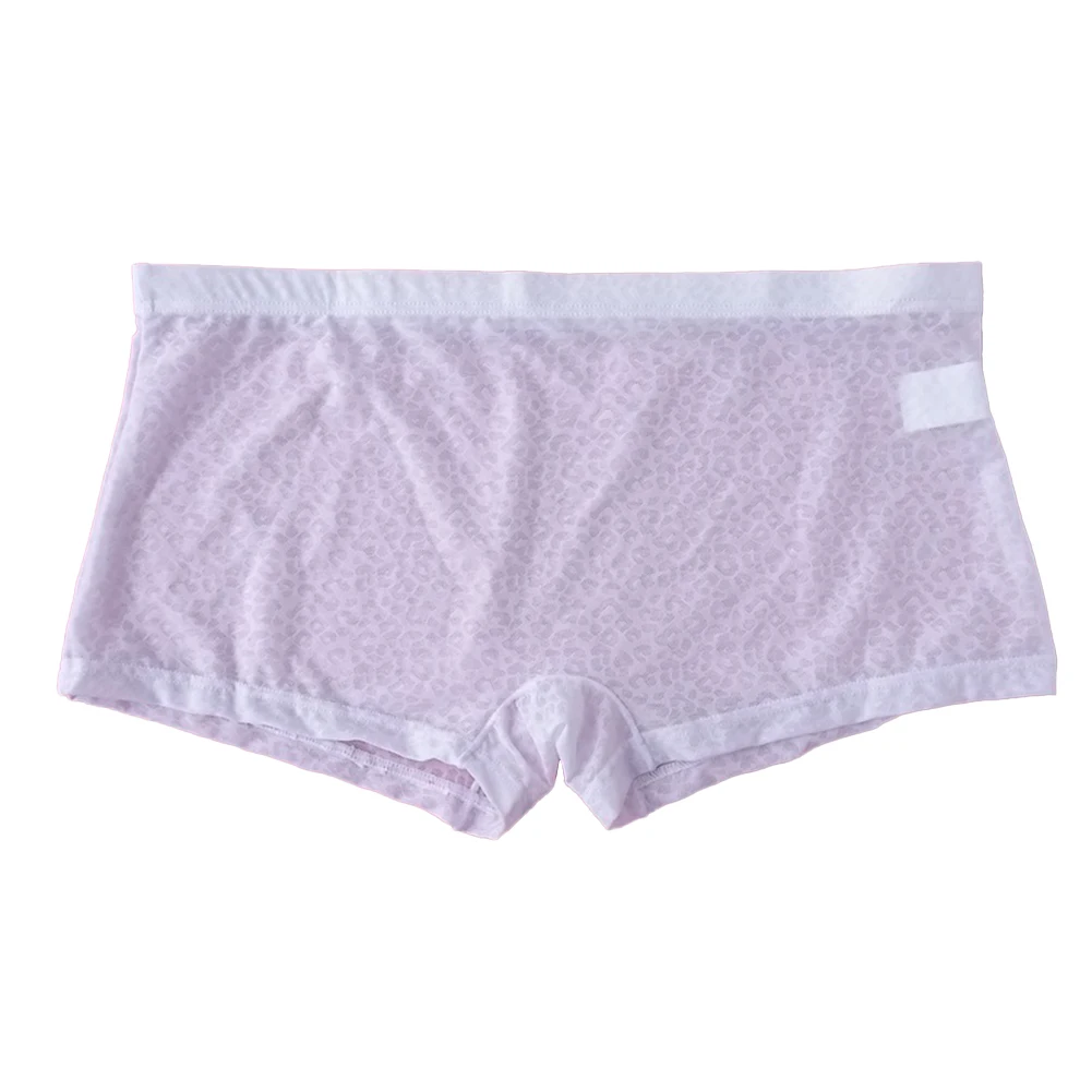 Boxer de umidade respirável masculino, cuecas de malha sexy, bolsa de bojo, calções de boxer elástico, cuecas