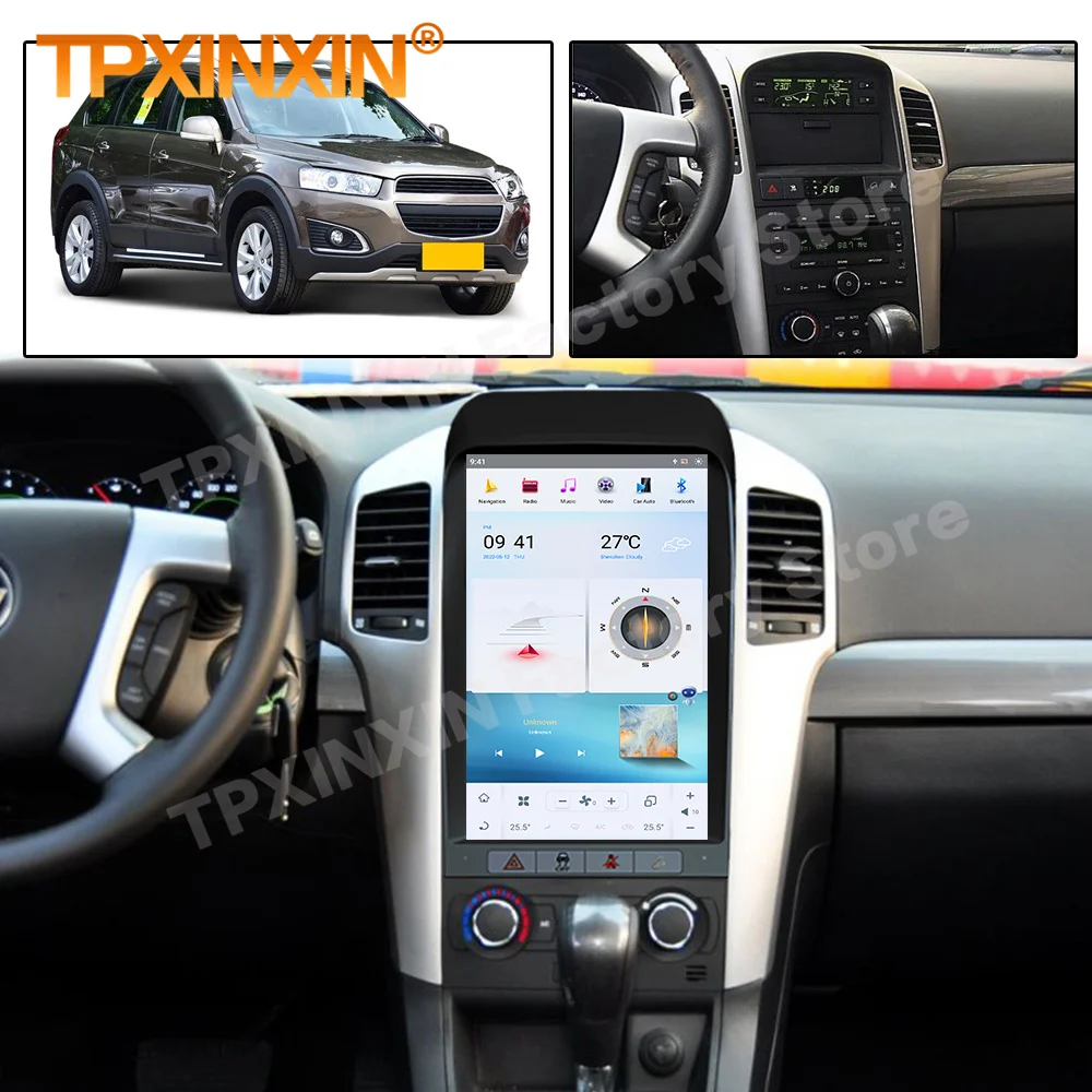 Qualcomm Android 11 Tesl- Multimedia Stereo For Chevrolet Captiva 2008 2009 2010 2011 2012 GPS Navigtion Audio Player Head Unit