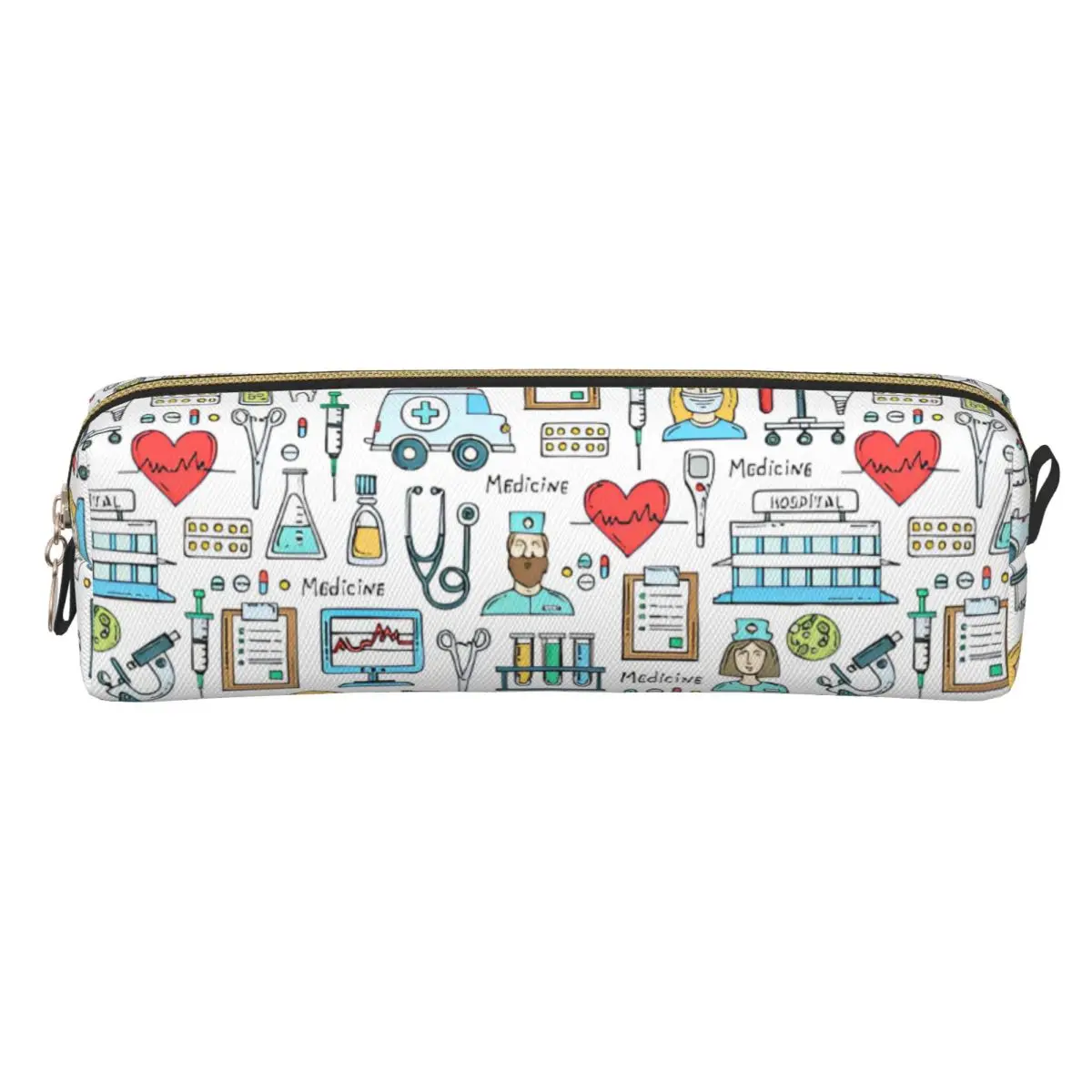 

Medical Design Pattern Cosmetic Bags For Necessaries Women Vintage Storage Organizers Organization Travel Polyester Makeup Bag