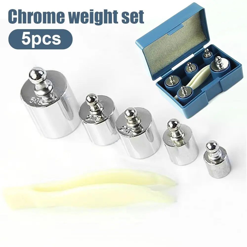 5pcs Precision Calibration Weight Digital Scale Set Kit with Tweezers For Weight Scale Tools Include 50g 20g 10g 5g Hot Sale