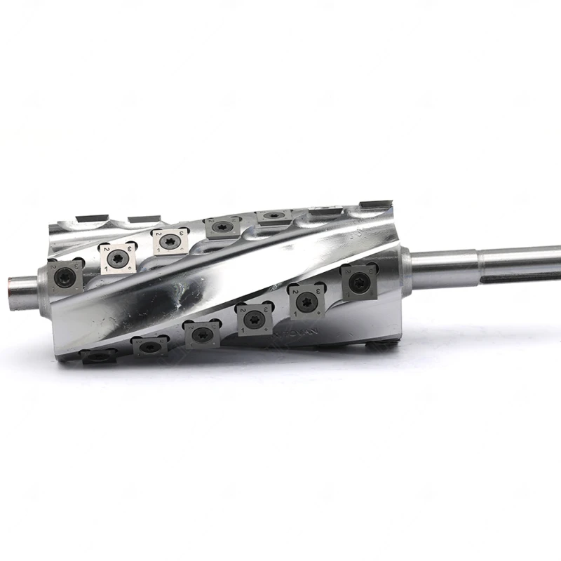 Wood Lathe Machine Spiral Head Cutter Blades with Square Carbide Replacement