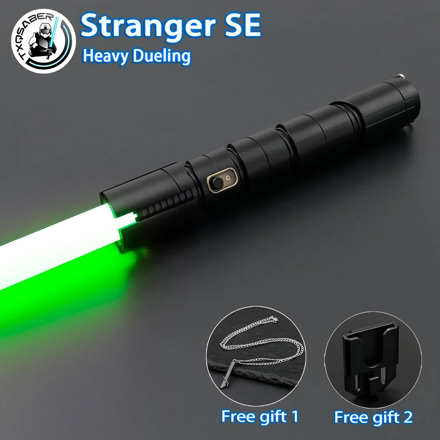 TXQSABER Stranger SE Lightsaber Metal Hilt Smooth Swing Heavy Dueling RGB Laser Sword 12 Colors Change Cosplay Gift