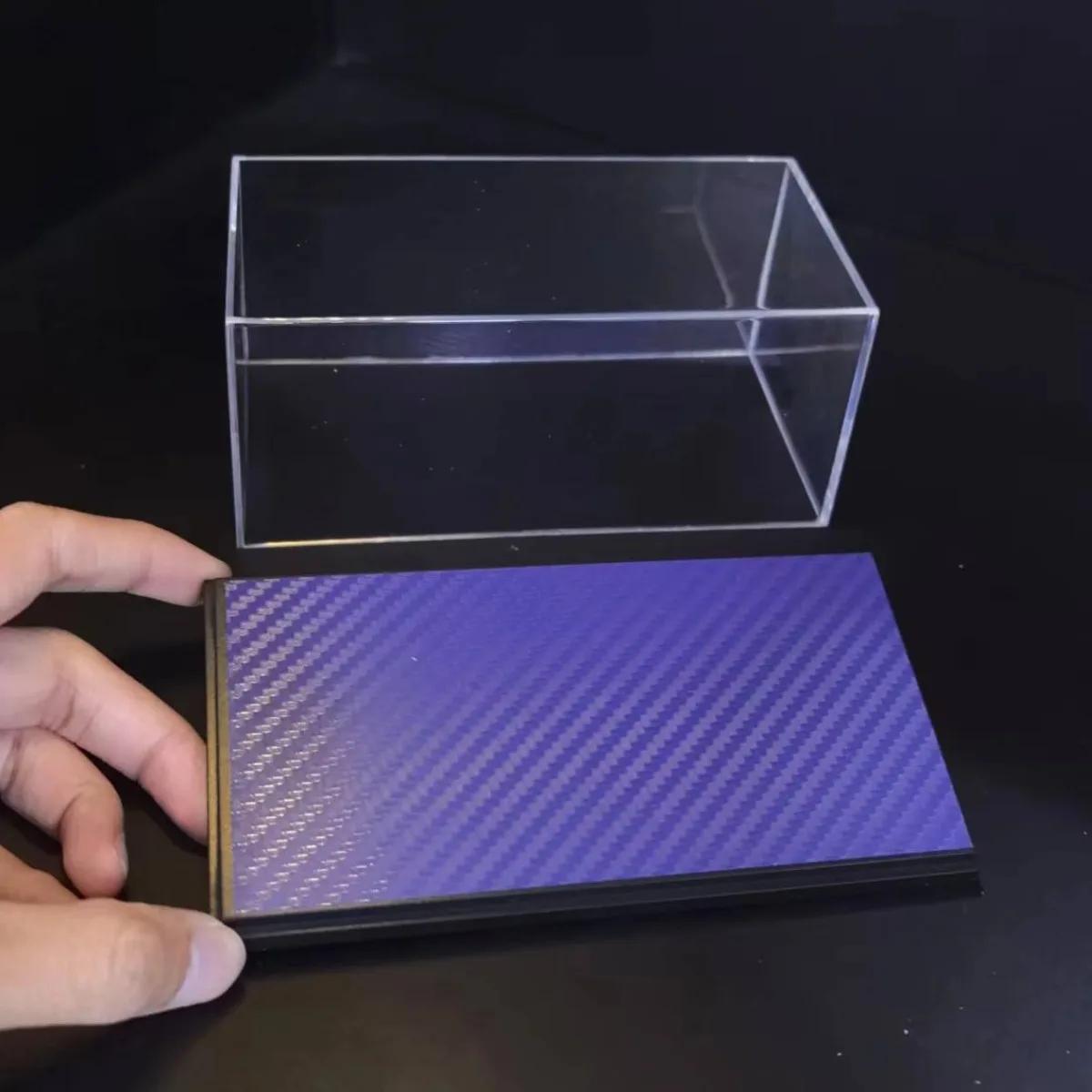 アクリルディスプレイケースボックス 5.8インチ x 2.8インチ スケール1:43 1:64 1:87 車模型コレクション収納フィギュアミニチュアDIYビルディングジオラマ用