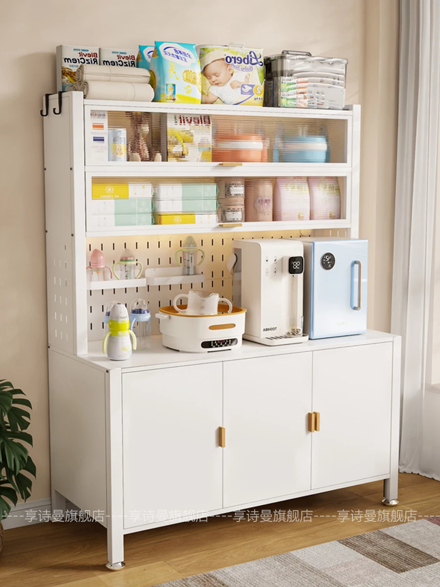Baby feeding table, storage cabinet, maternal and infant products rack, floor-to-ceiling multi-layer iron cabinet