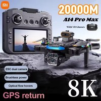 Xiaomi Mijia A14Pro max GPS Brushless 8K three Camera Optical Flow Obstacle Avoidance Foldable Quadcopter RC Distance Drone Toys