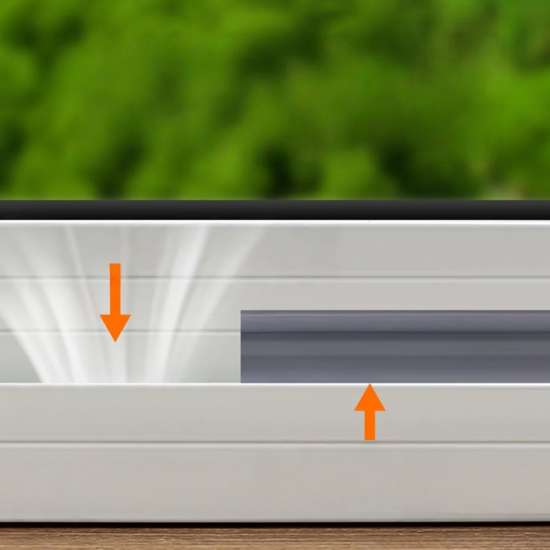 1PC 2m/78.74inch Sliding Window Seal Strip Self Adhesive Triple Sound Insulation Anti-Cold