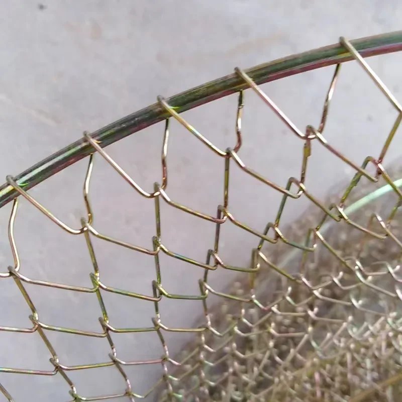 Langlebiger, zusammenklappbarer Fischkorb aus Stahldraht für den Außenbereich, tragbarer Fischkorb, Garnelenkorb, Fischernetz, Fischernetz, Angelzubehör – Detail 4